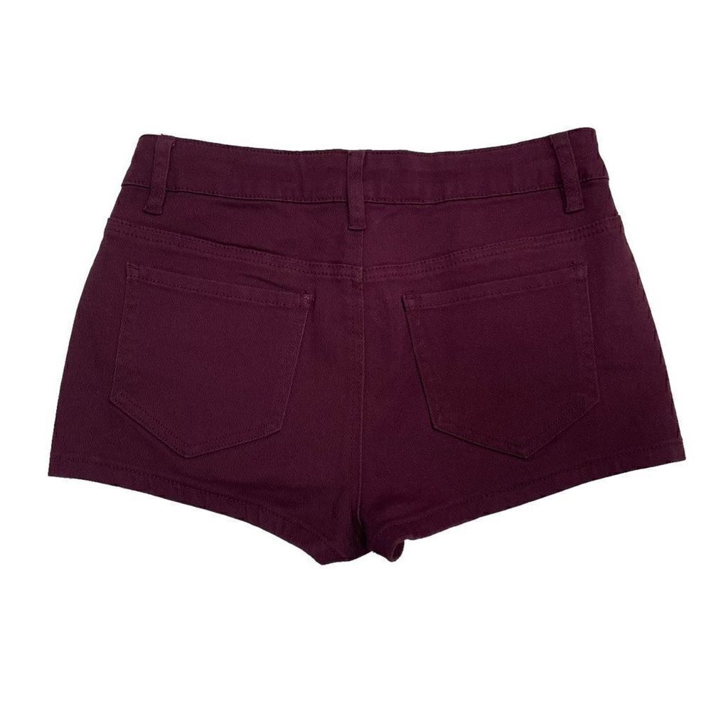 Dollhouse Burgundy Lace Front Shorts Women's Size 6 - Picture 6 of 7